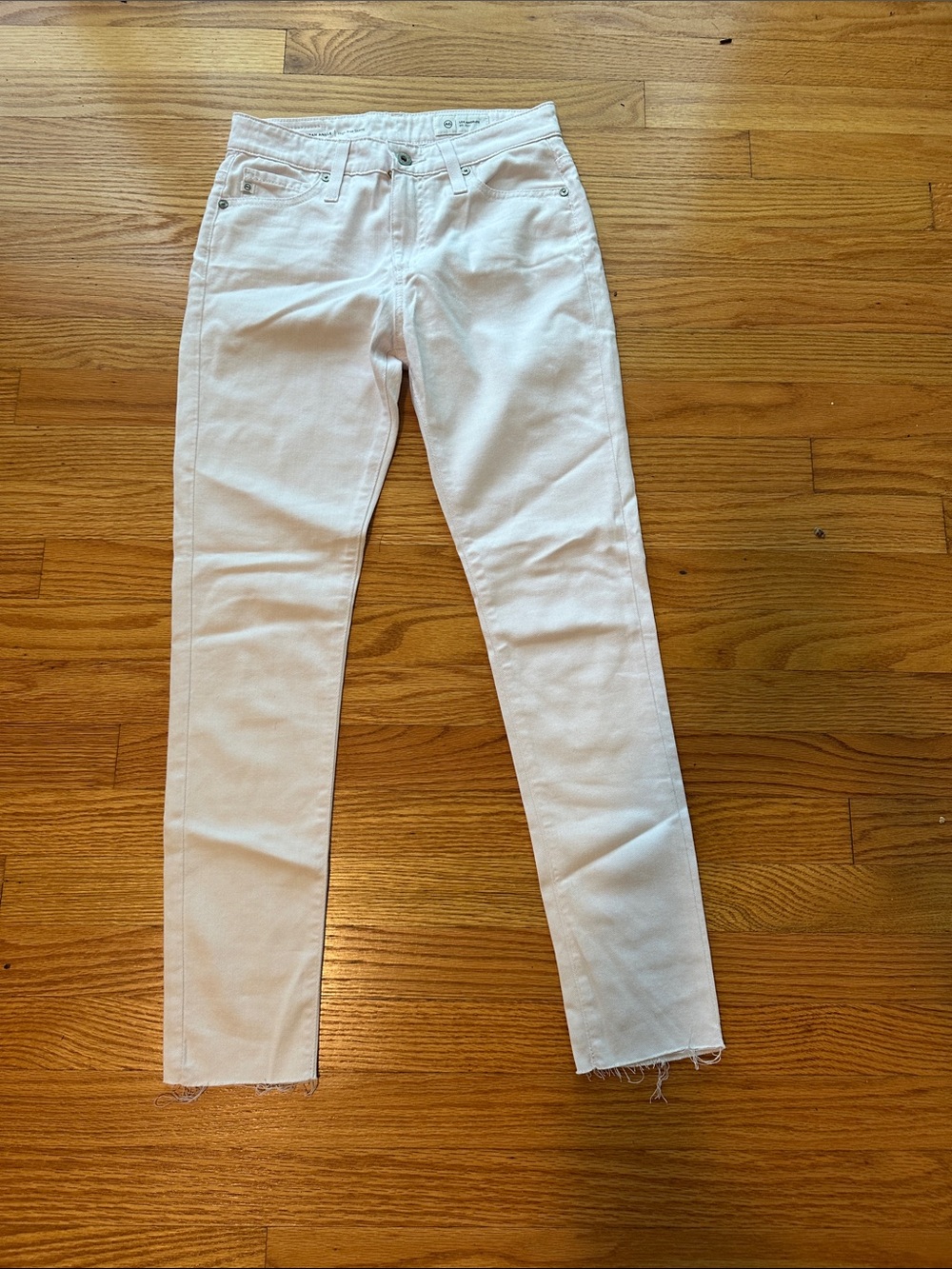 AG Adriano Goldschmied White Skinny Ankle Jeans